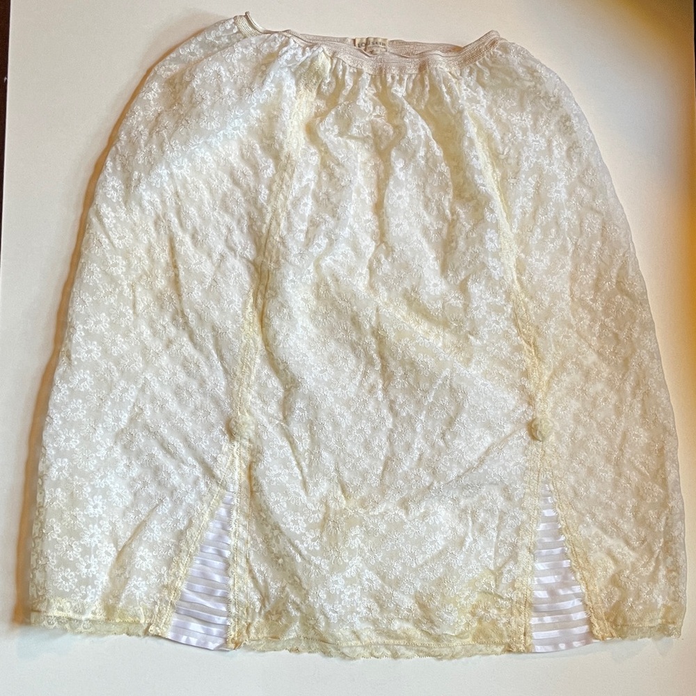 Vintage French 50s or 60s Half Slip Lace Lined